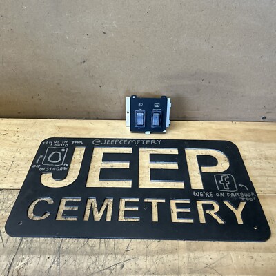 84-96 Jeep Cherokee XJ OEM Fog Light Rear Defroster Dash Switch