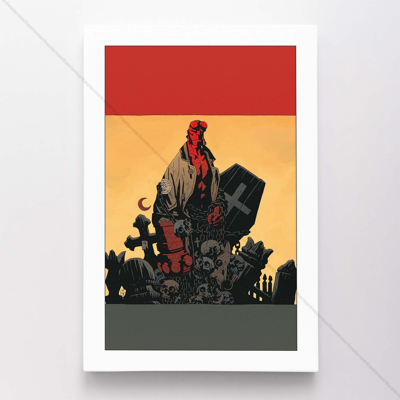 Hellboy Poster Canvas Superhero Comic Book Art Print #095