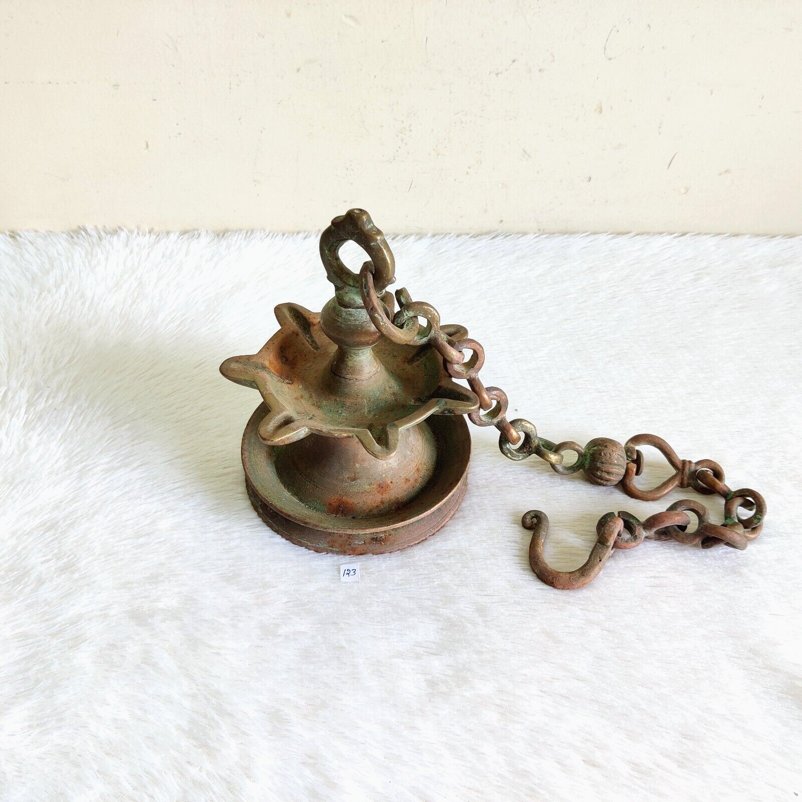 Antique brass 2024 hanging oil lamp