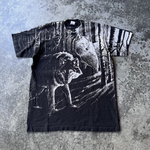 Vintage 90s Harlequin Wild AOP Graphic T Shirt Mens Size XL