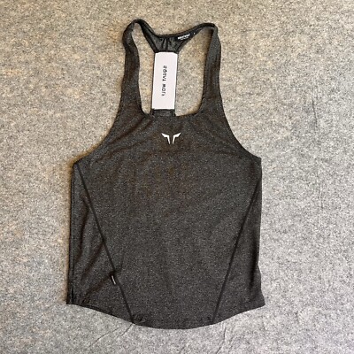Squat Wolf Tank Top Men s Small Stringer Muscle Shirt Gym Bodybuilding Black