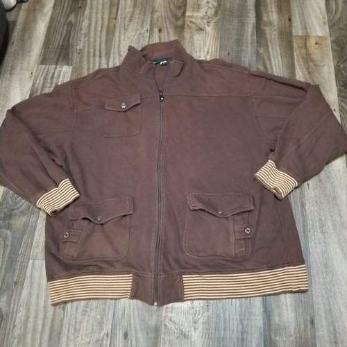 VTG RocaWear Full Zip Jacket 4X Brown Jay-Z Hov Hip Hop | eBay