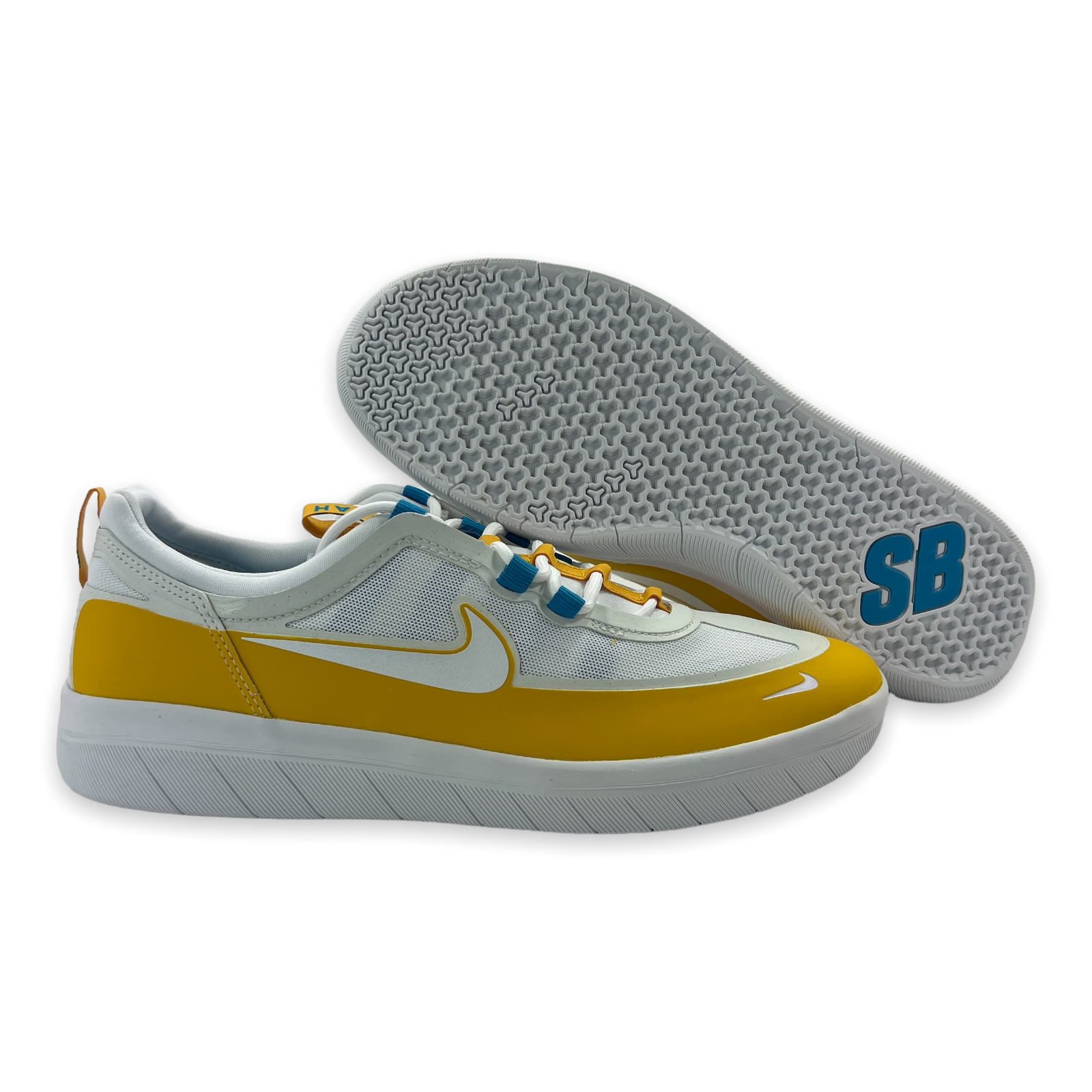 

Мужские кроссовки Nike SB Nyjah Free 2 Dark Sulphur Yellow White Blue BV2078-700 9, Желтый, Nike SB Nyjah Free