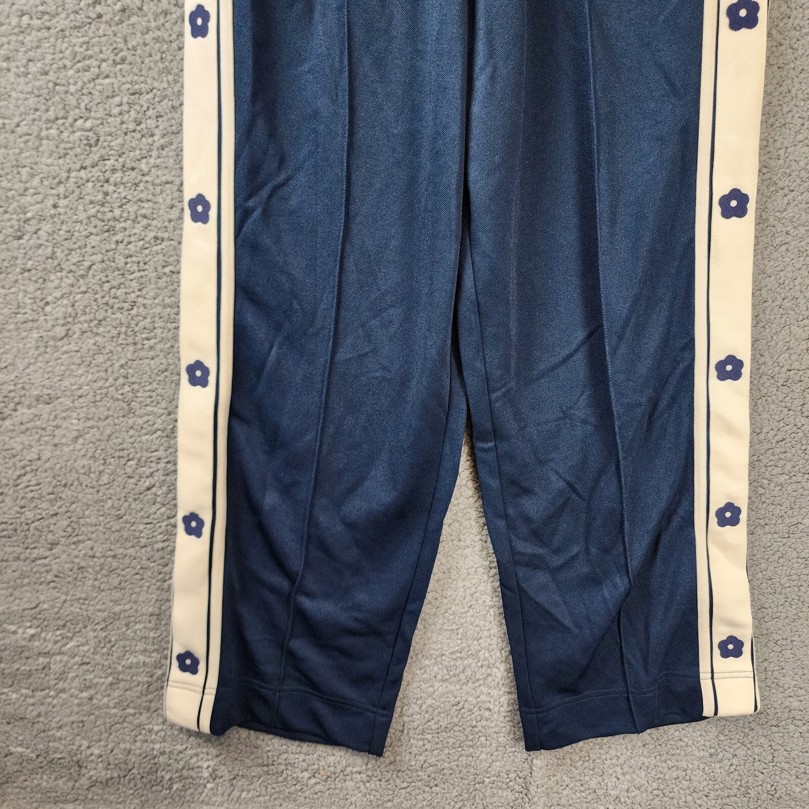 Pre-owned Kenzo Paris Elephant Interlock Piquet Track Pants Men's Small Blue Drawstring