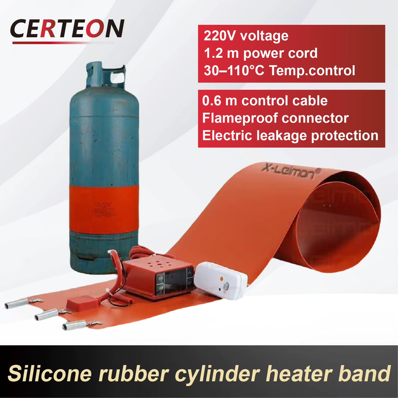 LM‑GJJRD LPG cylinder heating belt silicone adjustable temperature 30‑110 °C 180