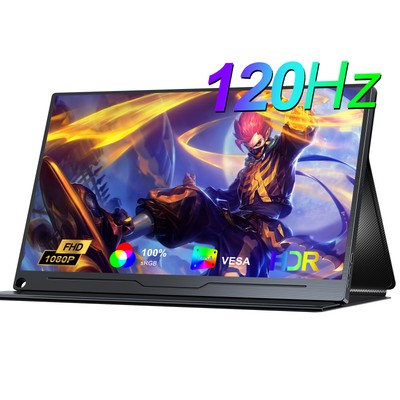 18.5'' 120Hz Portable Monitor 1080P Full HD Gaming Display Flicker-Free Monitors