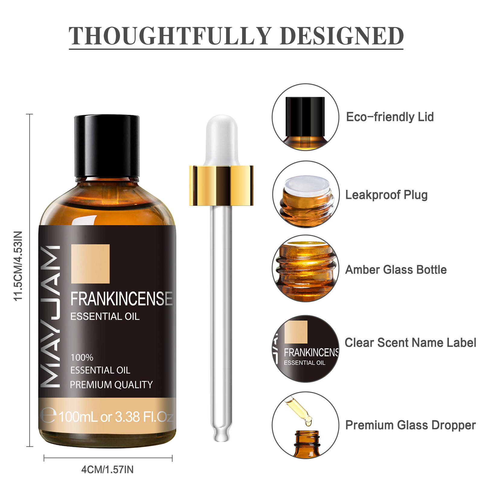 Frankincense Essential Oil 100% Pure Natural Diffuser Aromatherapy Massage Skin
