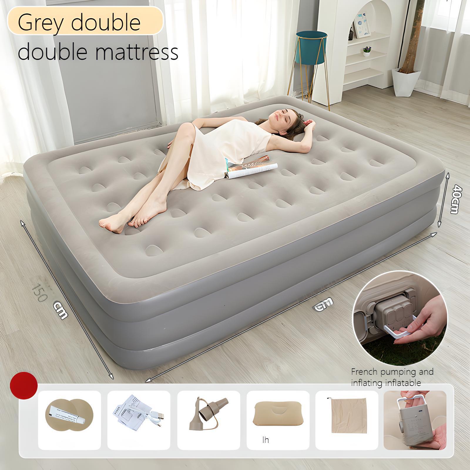 IDOO King Air Mattress With Built In Pump, 18" Raised Comfort Blow Up