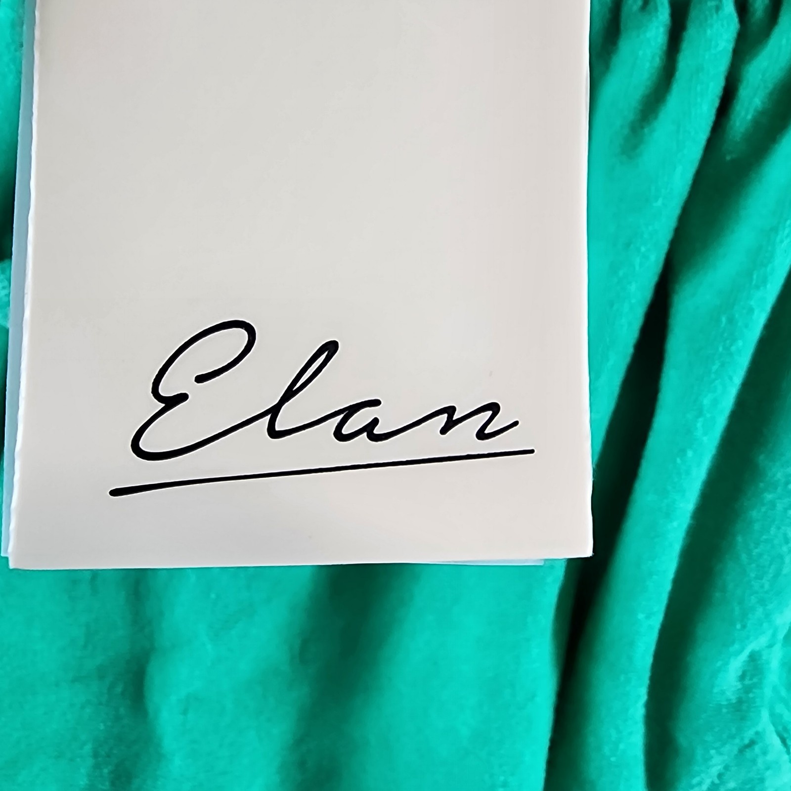 Elan Elastic Waistband Swim Cover Up Shorts Women's S Green Bright Solid Pull On - Picture 10 of 19