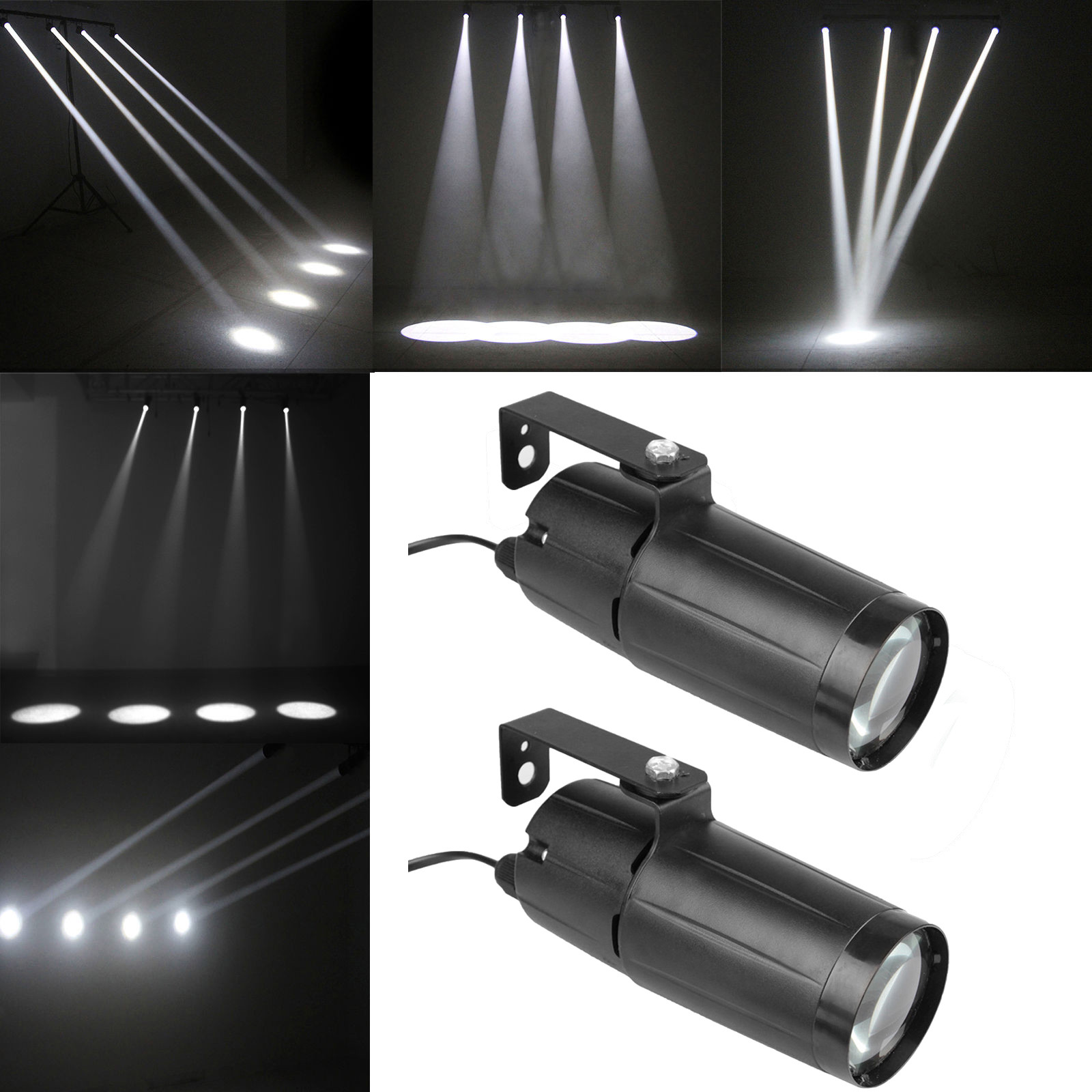 10PCS 10W Mini LED Stage Lighting Spin Pinspot Beam Spot Light Band Bar ...