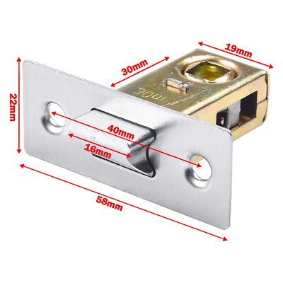 1 Pack Mortice Door Tubular Latch Internal Bolt Facility Sprung Catch Flat Fork