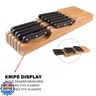 Bellemain 100% Pure Bamboo in Drawer Knife Block | 16 Knife Slots Knife Drawer Organizer | Store Knives Safely with The Blades Down | Storage Solution for Your Kitchen | Knife Organizer Drawer Insert