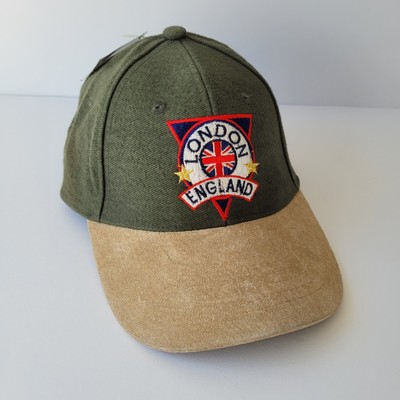 NWT Crest of London England Hat Green Beige Adjustable StrapBack Baseball Cap UK