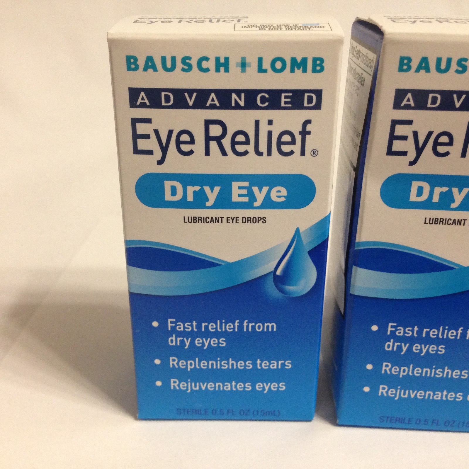 Lot of 3 Bausch Lomb Advanced Eye Relief Lubricant Eye Drops 0.50 oz