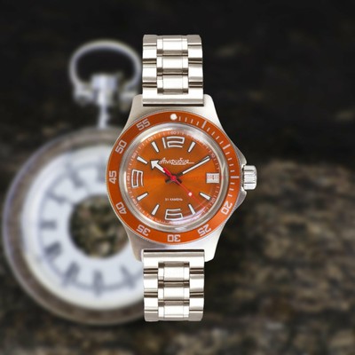 Pre-owned Vostok Amphibian 740383 Russian Diver Automatic Wristwatch - Usa Seller