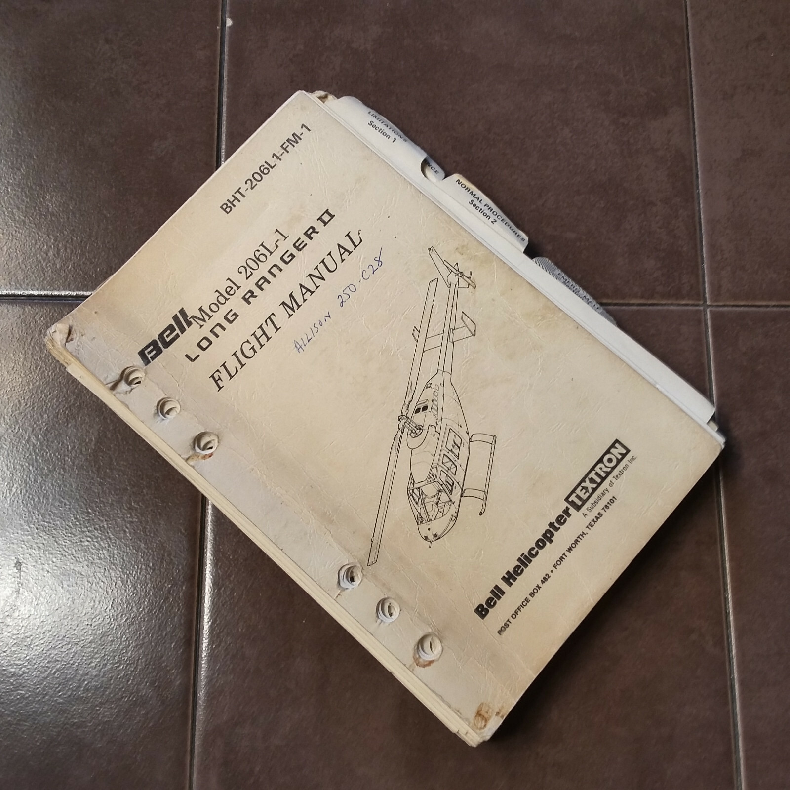 Bell 206L-1 Long Ranger II Pilot's Flight Manual | eBay