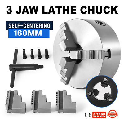 Lathe Chuck 80-250mm 3 Jaw Self Centering Reversible Hardened Steel K11-80/250