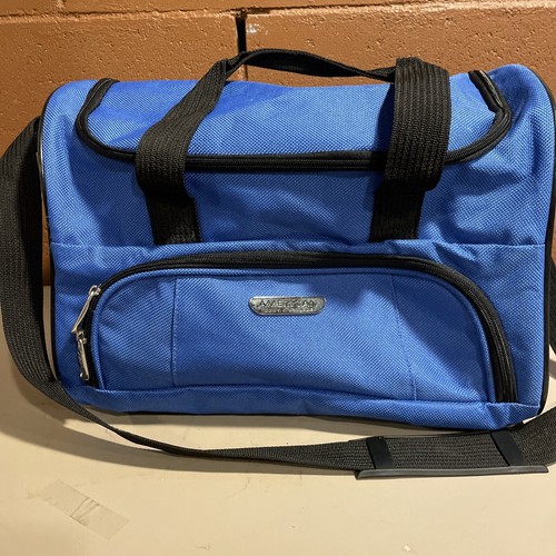 American trunk and case blue duffel bag 15x10