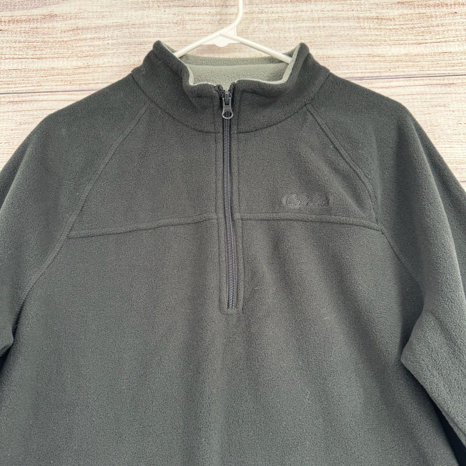 Cabela's 1/4 Zip Fleece Pullover Jacket Men's Size Medium Black NEW