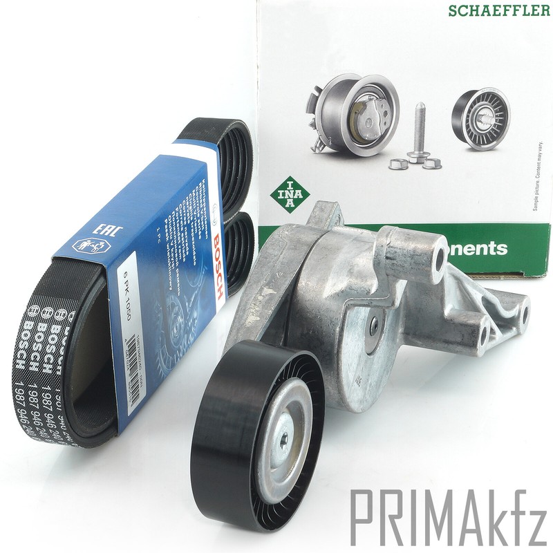 Bosch Courroies + Ina Tendeur Pour Audi A3 Vw Caddy 3 Golf V Passat 1.9 2.0 Tdi