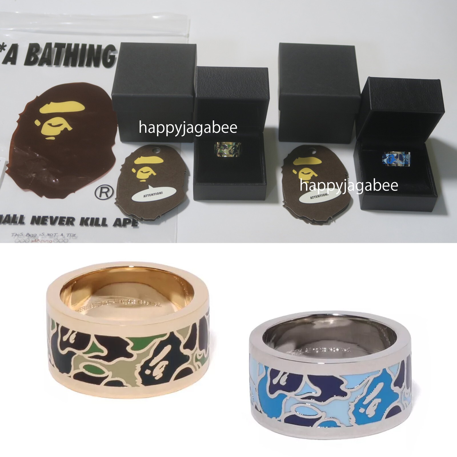 20号☆エイプ☆リング(ABCカモ青迷彩)☆指輪☆APE☆BAPE