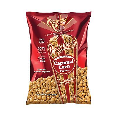 Popcornopolis Gourmet Caramel Corn Popcorn Popped Popcorn Snack Bags 9.5 Oz