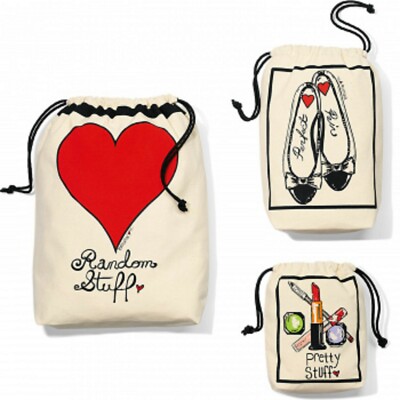 Brighton Spring 3 Pc Travel Set Canvas Bag D30223 NWT SEALED PACKAGE-RT-$50