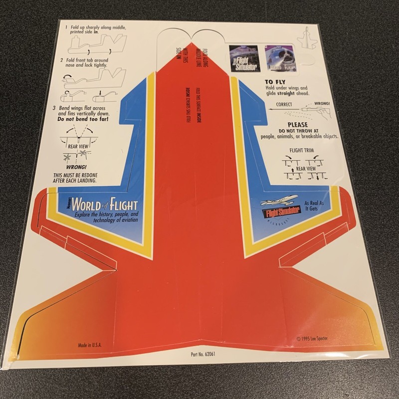 Microsoft Flight Simulator promo paper airplane World of Flight