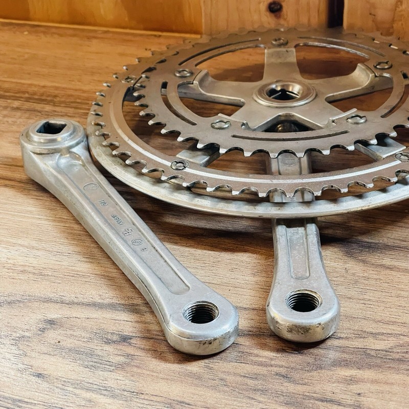 Vintage 1980 Motobecane by SR Crankset 170 52 40 Chainguard Square Taper 9/16