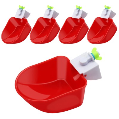 5 Pack Chicken Waterer,Large Plastic Automatic Chicken Waterer Cups kit, 3/8 ...