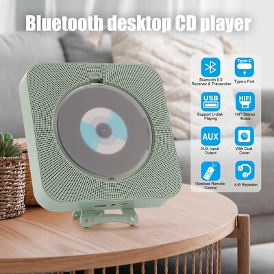 GREEN CD Player With Speaker, Portable CD Player For Home Decor