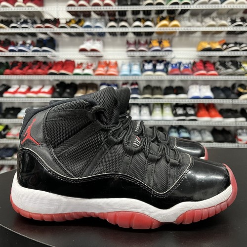 靴 NIKE AIR JORDAN 11 RETRO GS BRED Nike Air Jordan 11 Retro Bred 2019 Black Red GS Size 6.5Y