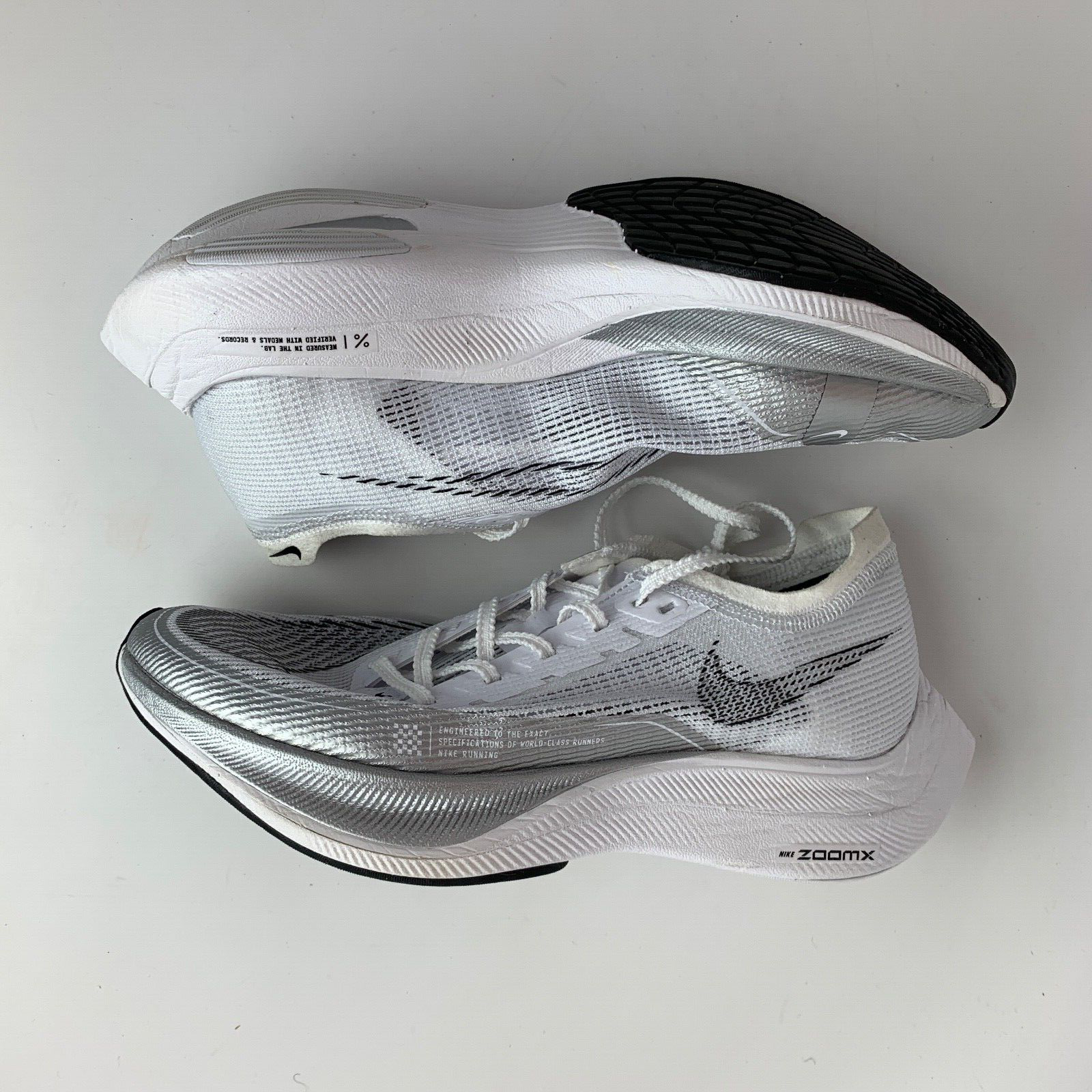 

W Nike ZoomX Vaporfly Next% 2 Белый Черный Серебристый металлик CU4123-100 Женские 6,5, Nike ZoomX Vaporfly