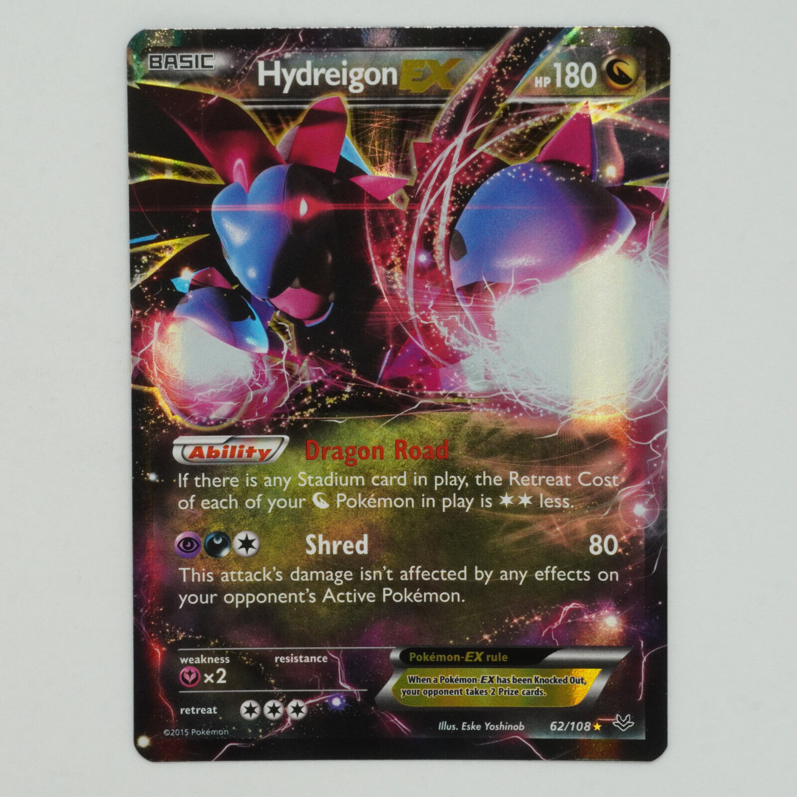 Hydreigon EX 62/108 Half Art Ultra Rare XY Roaring Skies Hydreigon EX 62/108 Half Art Ultra Rare XY Roaring Skies