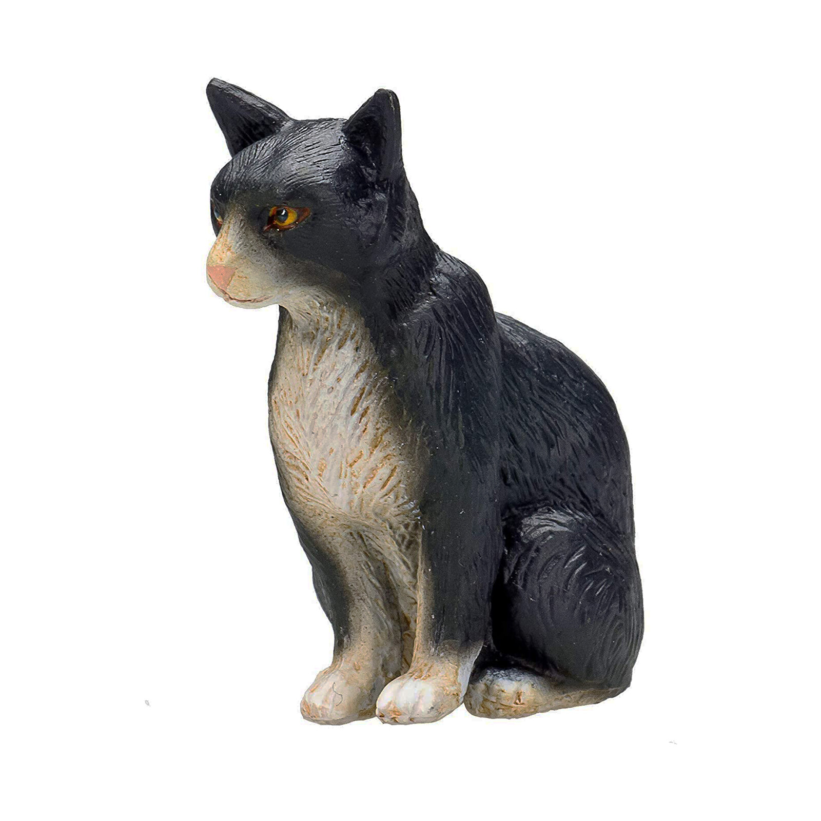 Сидящая черно-белая фигурка животного MOJO Cat 387371 НОВАЯ В НАЛИЧИИ