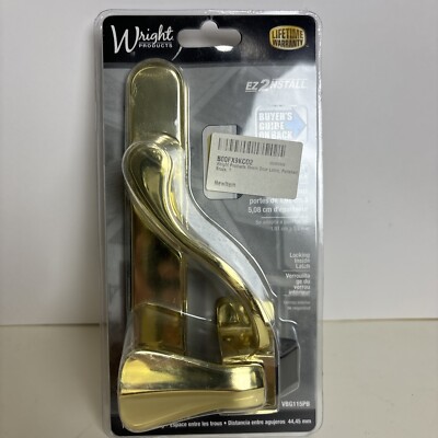 Wright VBG115PB Polished Brass Serenade Lever Door Locking Inside Latch 0560185
