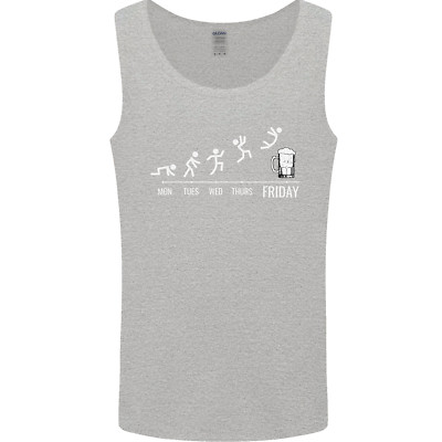 Week to Friday Weekend Beer Funny Alcohol Mens Vest Tank Top