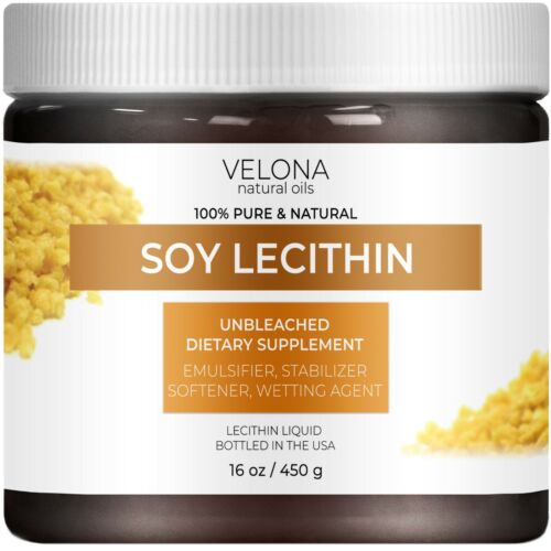 Soy Lecithin by Velona 2oz-7lb Unrefined, Cold Pressed, Hair Body Skin Care