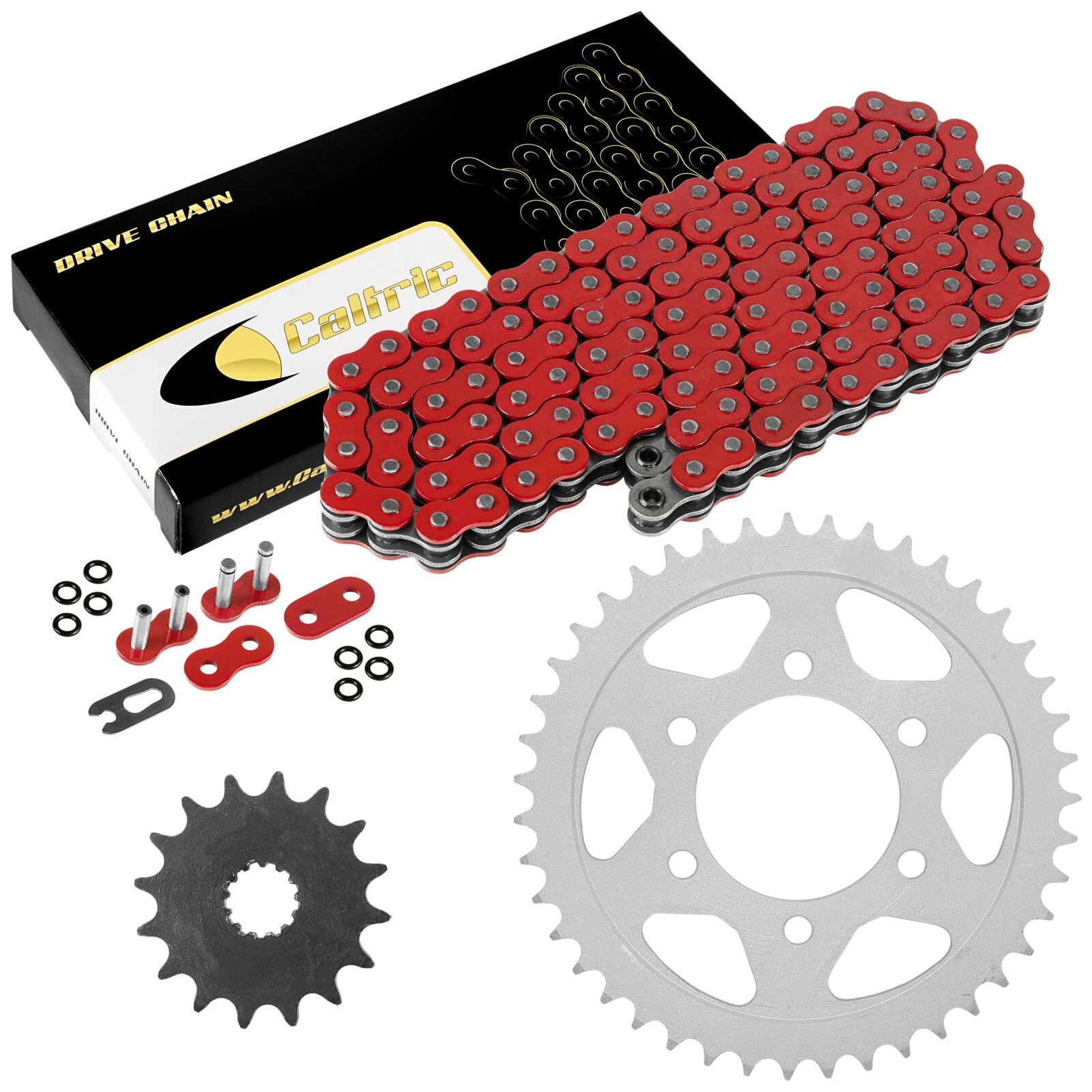 茶 kne96 Red O-Ring Drive Chain & Sprockets Kit for Kawasaki ZX-7R
