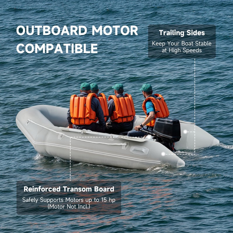 10ft Inflatable Boat Raft Fishing Dinghy Tender Pontoon Dive Rescue