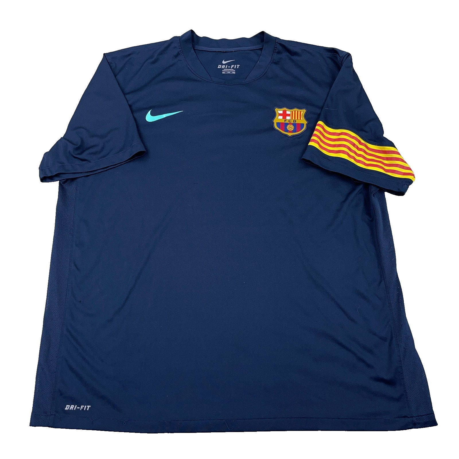 FC Barcelona Jersey Shirt Mens XXL 2XL Blue Nike Dri Fit