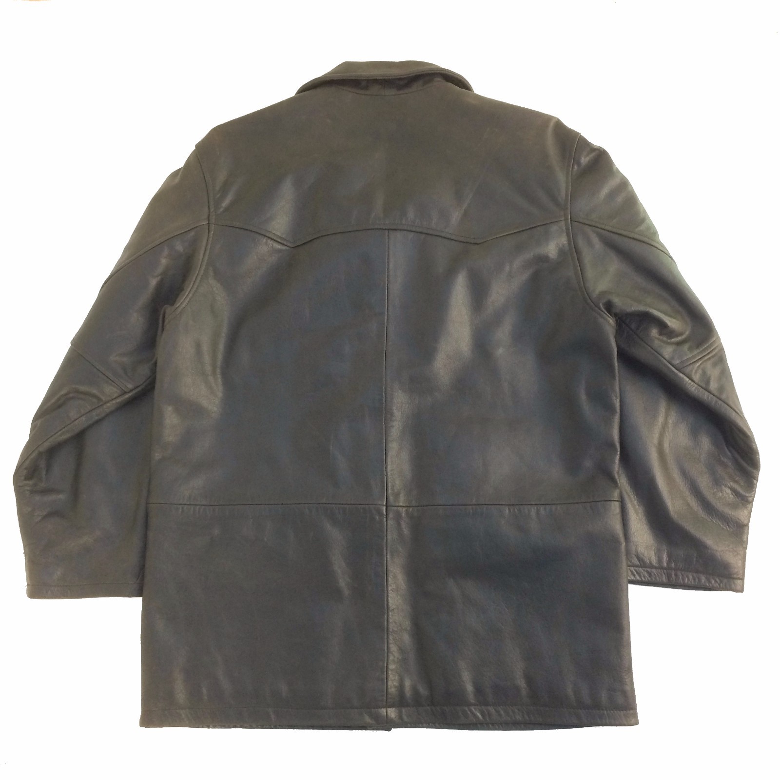 Pre-owned Anjum Garlic , Vintage, Men's, 3 Buttons Genuine Leather Jacket / Coat 3/4 Length In Brown