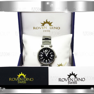 Pre-owned Roven Dino Voyager 6014mss11 Swiss Movement Mens Watch