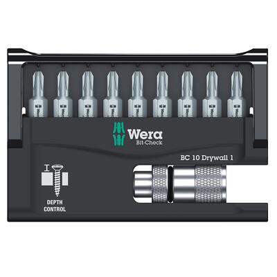 Wera Bit-Check 10 Drywall 1, Trockenbau, Abstandhalter, Trockenbaubit, PH