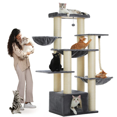PAWZ Road Kratzbaum XXL Große Katzen 170 cm Katzenbaum  11cm Stämme Maine Coon 