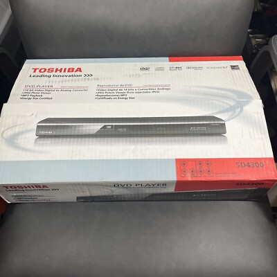 Toshiba SD4300 Single Disc CD DVD Player In Original Box With Remote and Cables