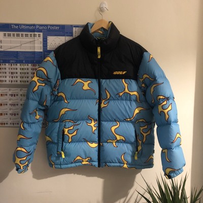 Golf Wang Flames Puffer Jacket Size 