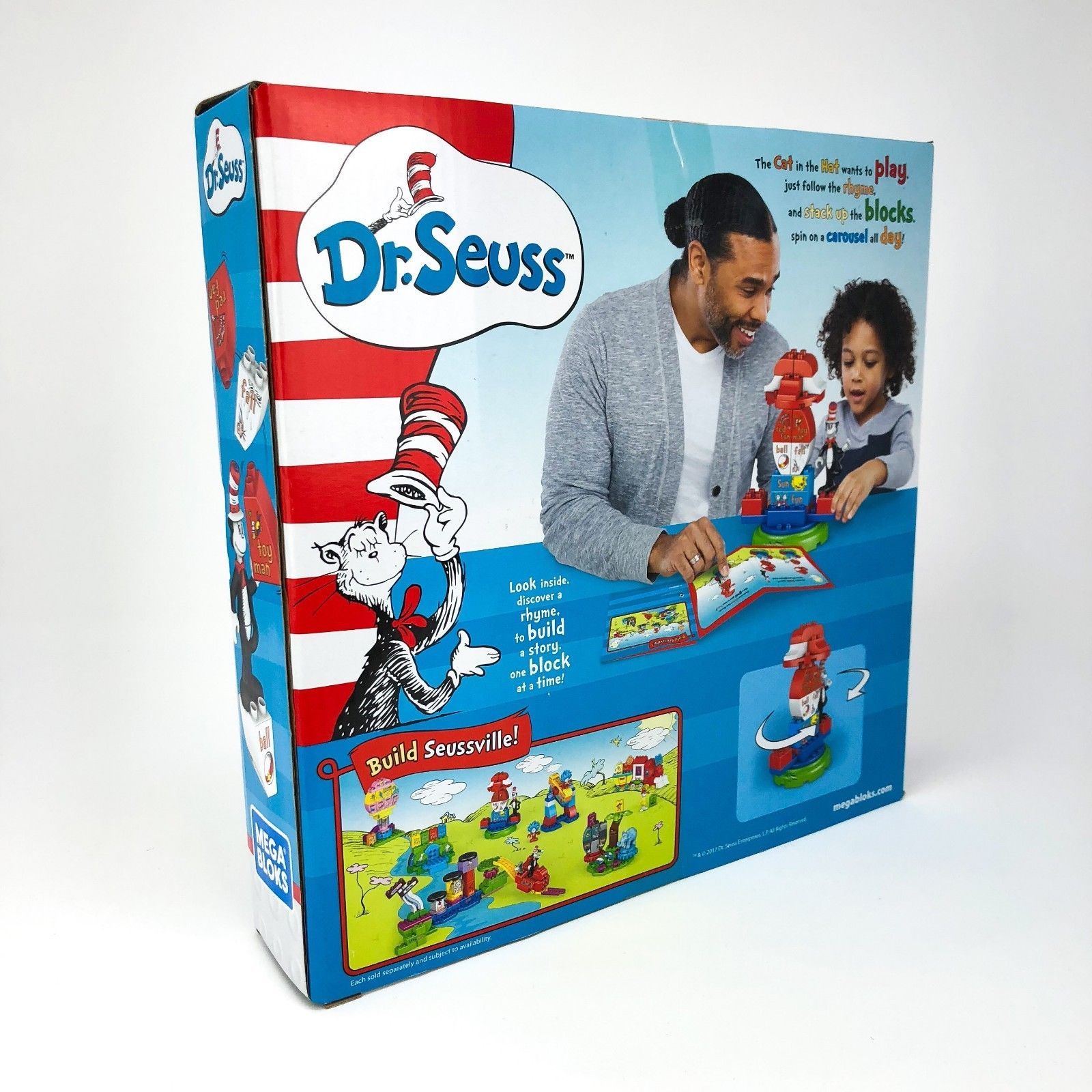 ??Mega Bloks Dr. Seuss The Cat in the Hat Carousel 24 PCS MY 1ST LEGOS TOY??