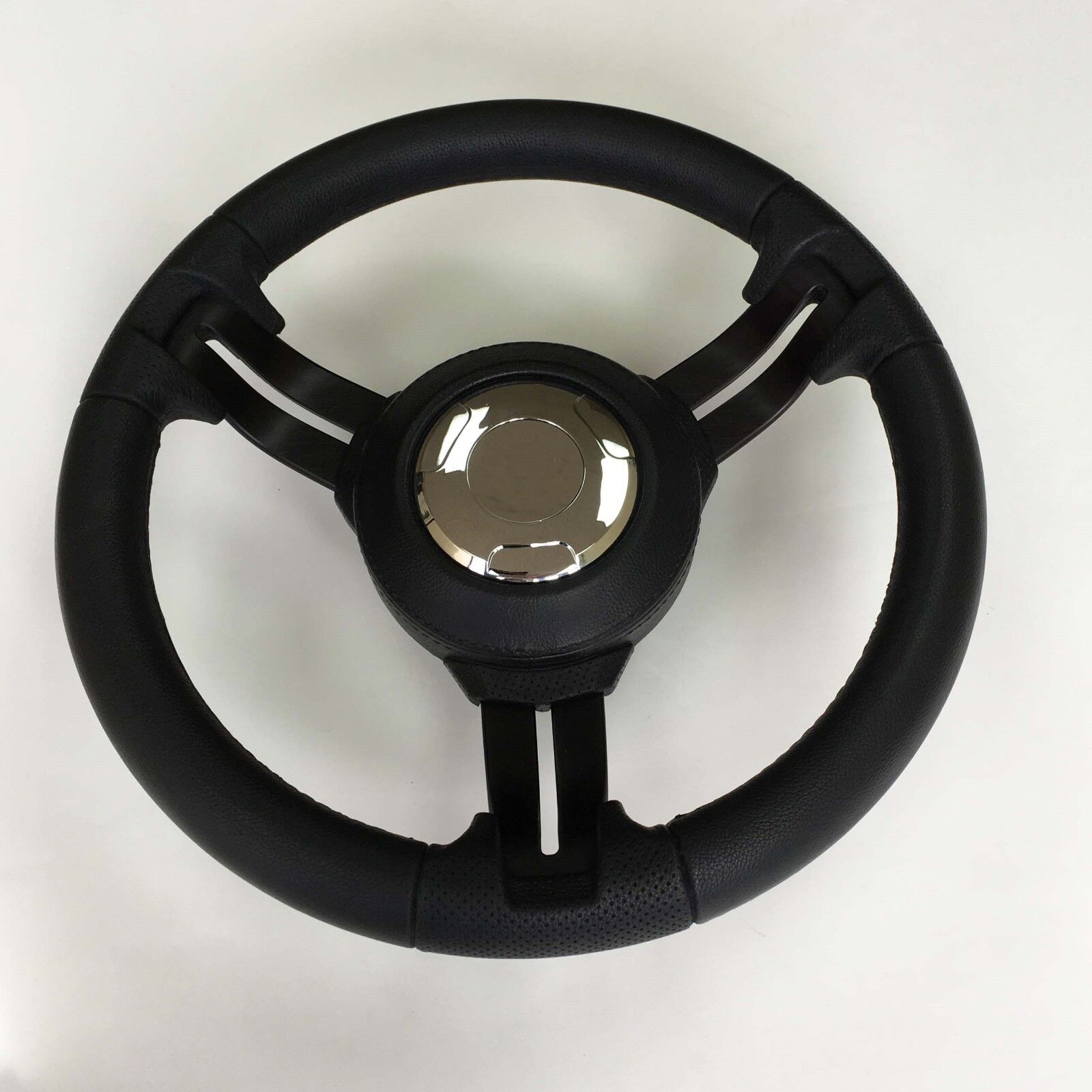 New OEM Gussi Boat Steering Wheel M500 All Black Plastic /& Soft Touch Rim