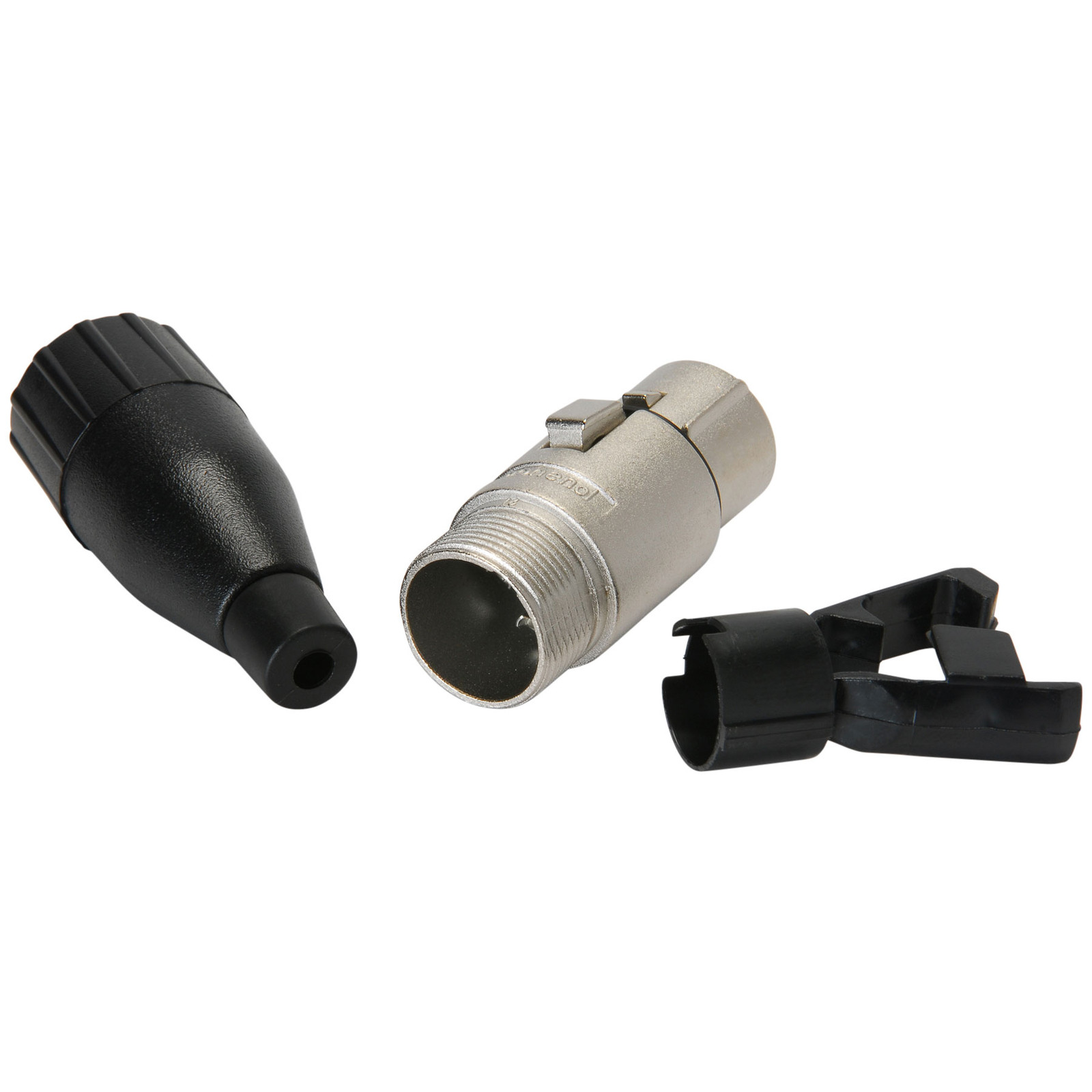 Amphenol AC3F Female XLR Connector Nickel w/Jaws Cable Clam 884957015313 eBay